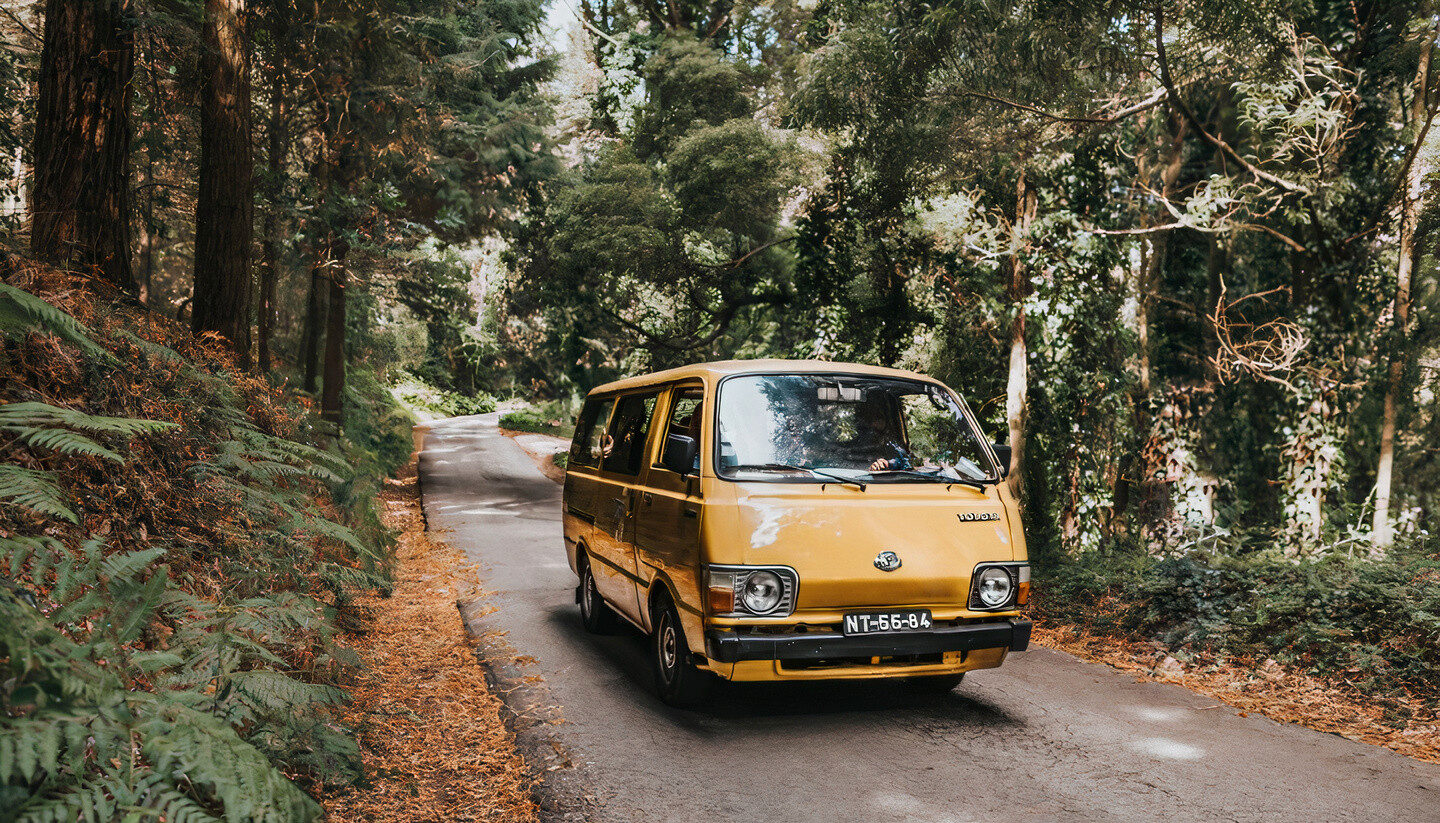 campervan on the road